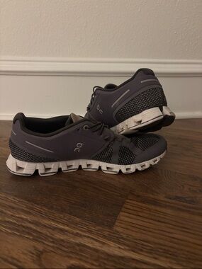 On Running Womens Cloud Running Shoes - Dark purple with White Sole
